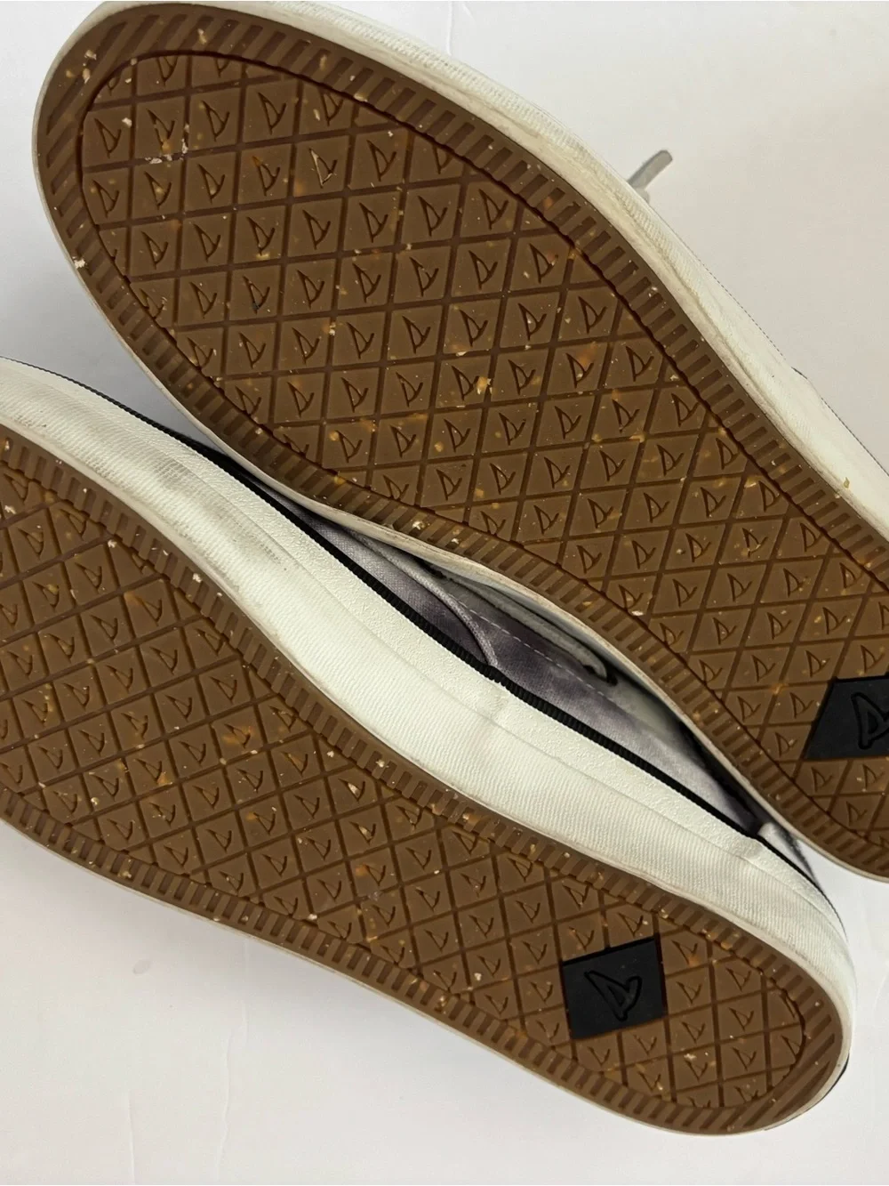 Sperry Tie-Dye Canvas Boat Shoes in Black & White